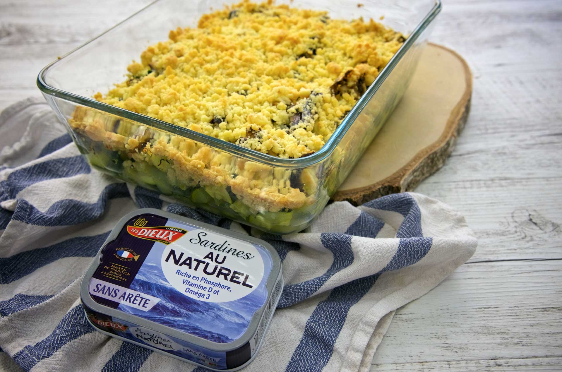 crumble de sardines aux courgettes