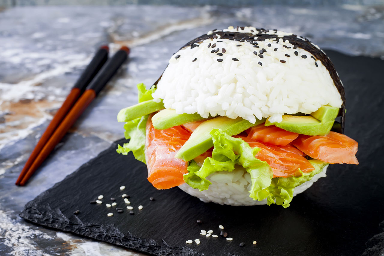 cuisine hybride, sushi burger